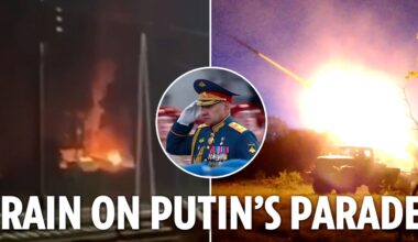 Russian oil depot blitzed by Ukrainian drones in another blow to Putin on eve of Victory Day parade