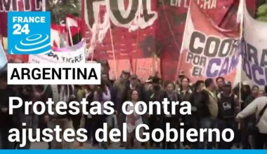 Oposición argentina protesta en rechazo al cierre de programas y comedores sociales • FRANCE 24