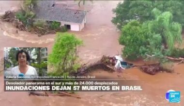 Informe desde Río: al menos 24.000 desplazados en el sur de Brasil por inundaciones