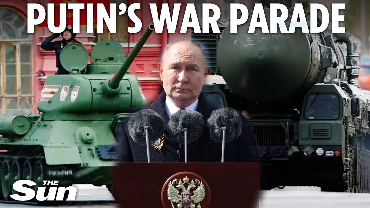 Putin vows his forces are ‘always ready’ in WW2 rant at Russia’s Victory Day parade with ONE tank