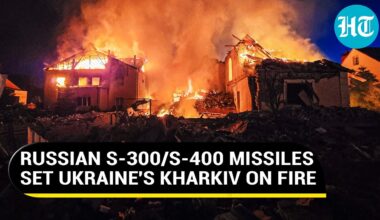 Putin's Aerial Blitz Burns Kharkiv, Russian FPV Drones Chase Kyiv's Troops At Frontline | Watch