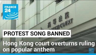 Hong Kong bans protest song 'Glory to Hong Kong' after ruling overturned • FRANCE 24 English