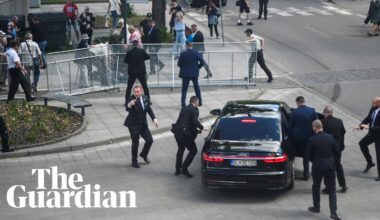 Slovakian PM rushed to car after being shot in assassination attempt