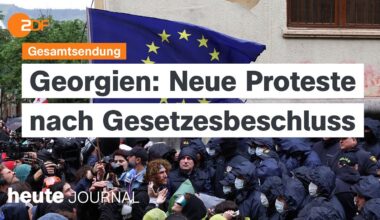 heute journal 14.05.24 Proteste Georgien, Sonderzölle auf Chinas E-Autos, Cannes Filmfest (english)