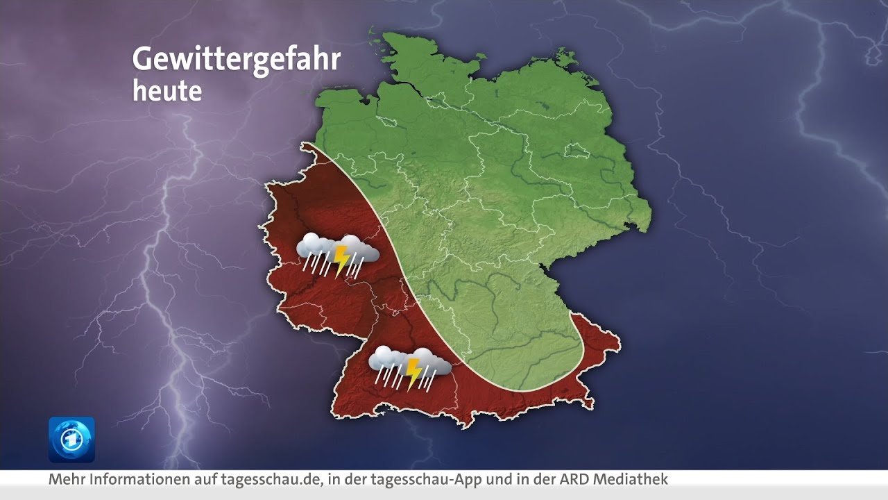 Gewitter: Warnung vor Unwetter im Südwesten | 13.5.2024