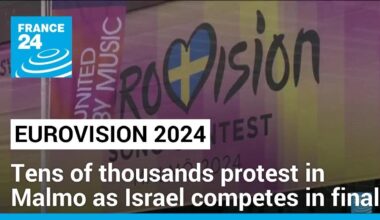 Tens of thousands protest in Malmo as Israel competes in Eurovision final • FRANCE 24 English