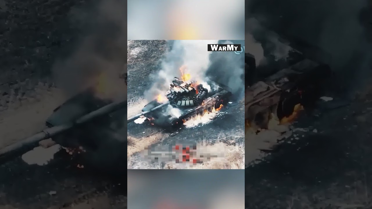 The final blows to the Russian tanks #ukrainewar #russiaukraine #ukraine #war