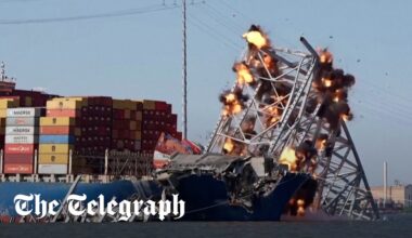 Collapsed Baltimore bridge blown up in the hopes of freeing the Dali container ship