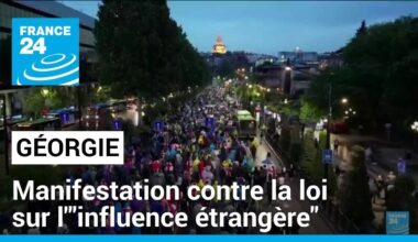 En Géorgie, des milliers de manifestants contre la loi sur l'"influence étrangère" • FRANCE 24