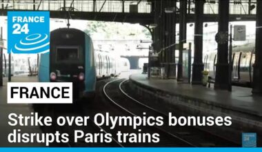 France: Strike over Olympics bonuses disrupts Paris trains • FRANCE 24 English