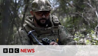 Meet the 'Peaky Blinders': Ukraine's drone squad defending Kharkiv | BBC News