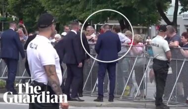 Footage reveals moments before Slovakian PM is shot