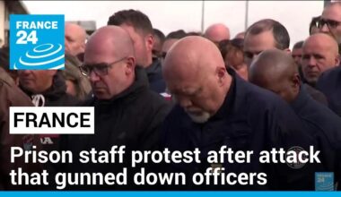 French prison staff protest after attack that gunned down officers • FRANCE 24 English