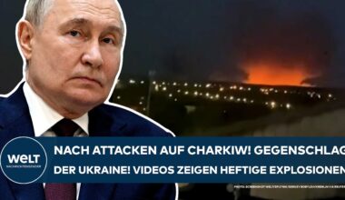 PUTINS KRIEG: Nach Attacken auf Charkiw! Gegenschlag der Ukraine - Videos zeigen heftige Explosionen