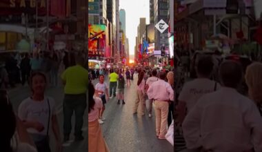 ‘Manhattanhenge’ sunset wows New Yorkers