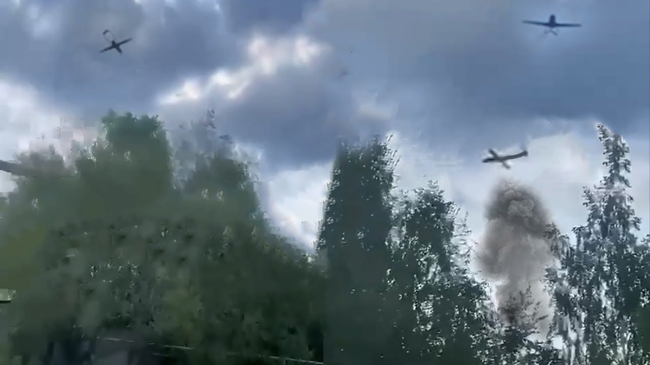 Footage of Ukrainian drone attack on Russian city of Kazan, 1,200 km from the border with Ukraine