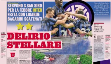 [GdS] Inter are ready to party once again this Sunday against Lazio when the club will raise its 20th Scudetto in the sky. Demand for tickkets is at an all-time high with 210k fans wanting to be there in person. This is after the 350k fans present at the club’s parade on April 28th.