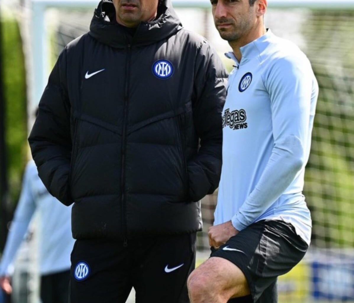 Inzaghi and Mkhitaryan ⚫️🔵