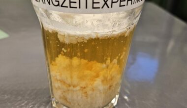 Batida de Coco und Effect gemischt, warum sieht das Ergebnis nach einigen Stunden so aus?