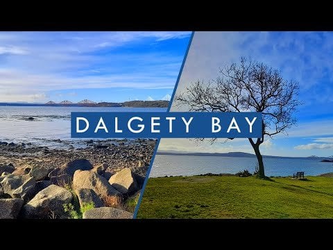 Exploring a small town along the Fife Coastal Path near Edinburgh in Scotland - Dalgety Bay, with incredible views of the Forth Bridges