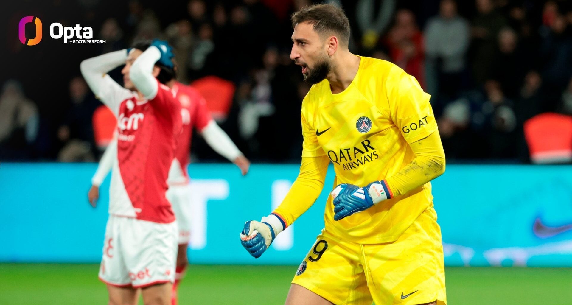 [OptaPaolo] 82% - Goalkeepers with the highest save percentage in the Big-5 European leagues in 2023/24 (min. 15 matches):  82% - Gianluigi Donnarumma 81% - Yann Sommer 78% - Michele Di Gregorio 77% - Vanja Milinkovic-Savic 77% - Lukás Hrádecky  Wall.