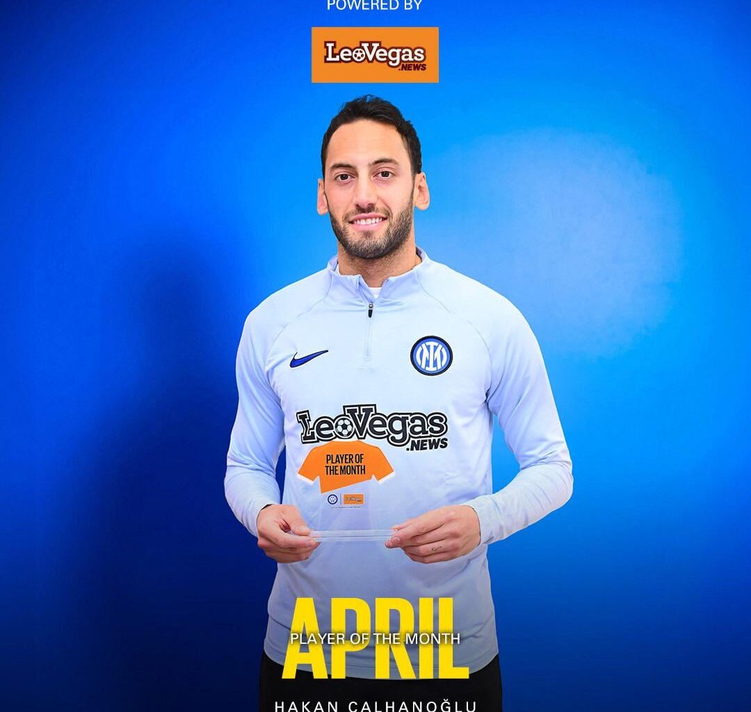 [Official] After scoring 4 goals in 5 games, Hakan Calhanoglu has been named Inter’s April Player of the Month!