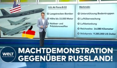 UKRAINE-KRIEG: Machtdemonstration! "Hartes Geschütz" - Deutsche Luftwaffe schützt US-B52-Bomber