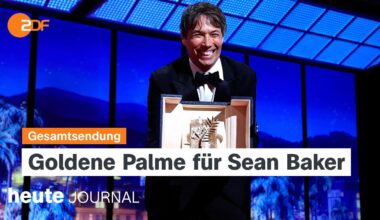 heute journal vom 25.5.24 Goldene Palme für "Anora", Fest in Bonn, Ende Militärübung China (english)