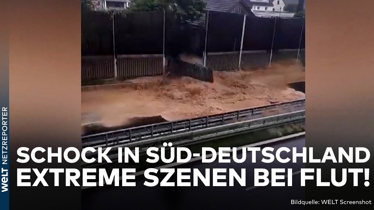 FLUT-KATASTROPHE: Neuer Starkregen! Hochwasser in Süd-Deutschland droht sich zu verschärfen