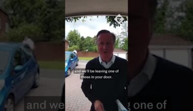 David Cameron spotted campaigning on Ring doorbell | General Election