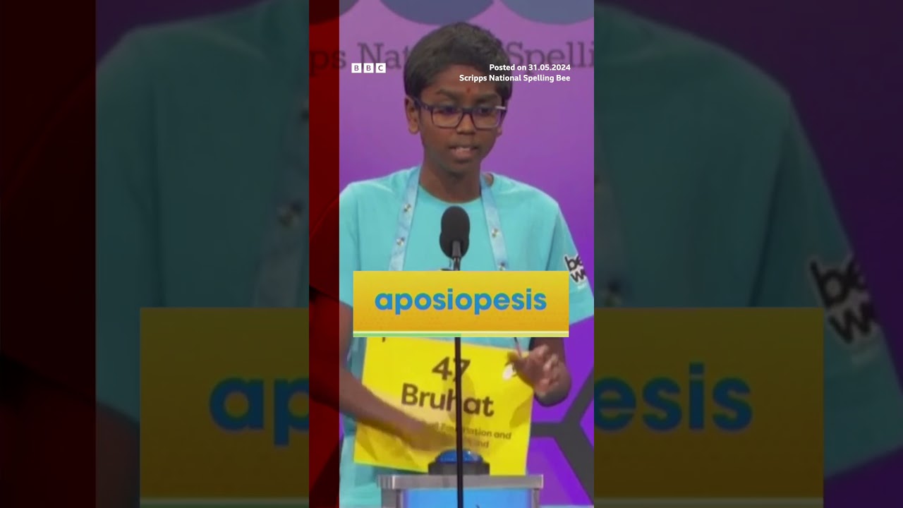 12-year-old takes home $50,000 cash prize after winning US Spelling Bee. #Shorts #US #BBCNews