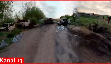 Large number of Russian vehicles destroyed on "Road of Death" -"Dead soldiers are left on roadside"