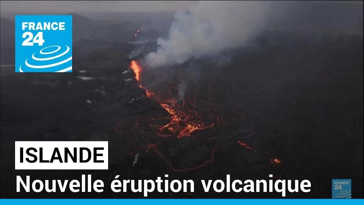 Islande : nouvelle éruption volcanique sur la péninsule de Reykjanes • FRANCE 24