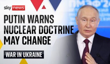 Putin talks peace but warns that Russia's nuclear rules may change | Ukraine-Russia War