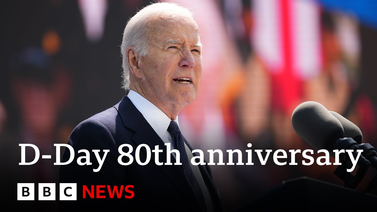 Joe Biden says fight for Ukraine echoes struggle for freedom on D-Day | BBC News