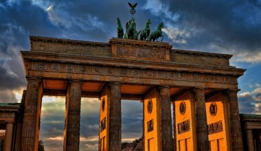 Sunset in Berlin, Germany