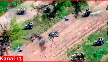 Ukrainian drone crews successfully neutralize Russian military motorcycles