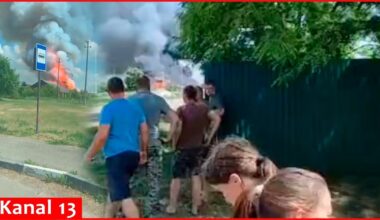 Ukrainian drones hit Russian ammunition warehouse in Belgorod - Strong fire broke out - Footage