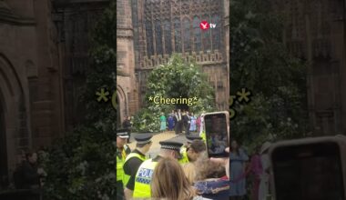 Protester sets off fire extinguisher at Duke's wedding 🧯 #news #shorts