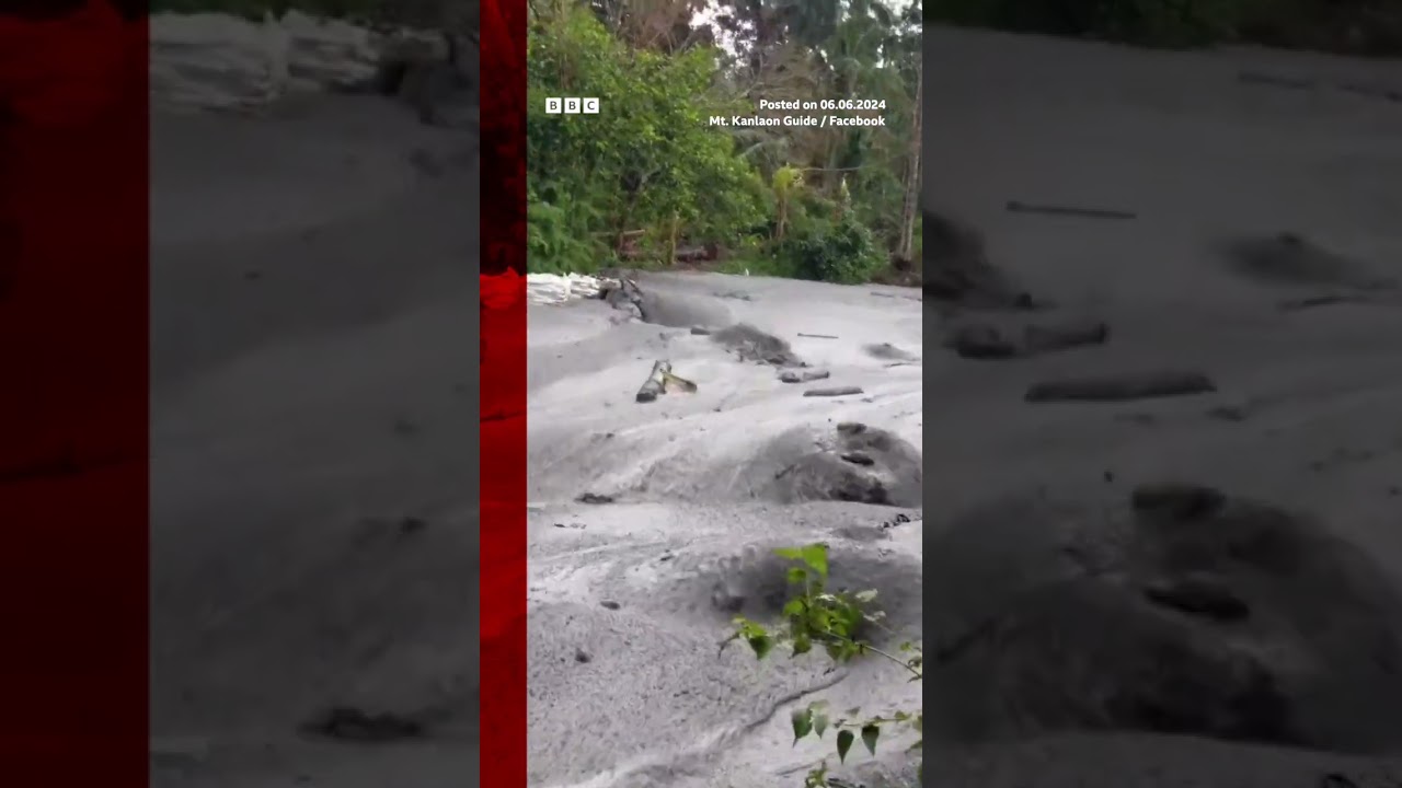 'Cold lava' floods Philippines village after Mt Kanlaon eruption. #Philippines #Lava #BBCNews