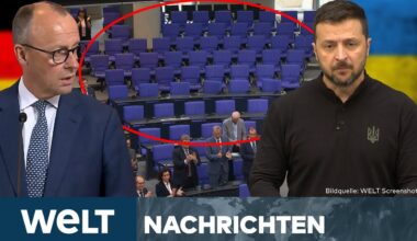 UKRAINE-KRIEG: EKLAT IM BUNDESTAG - AfD & BSW boykottieren Selenskyj - Merz "entsetzt" | Newsstream