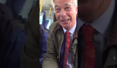 Shocking moment Nigel Farage has CEMENT hurled at him by yob in horrific attack on campaign trail