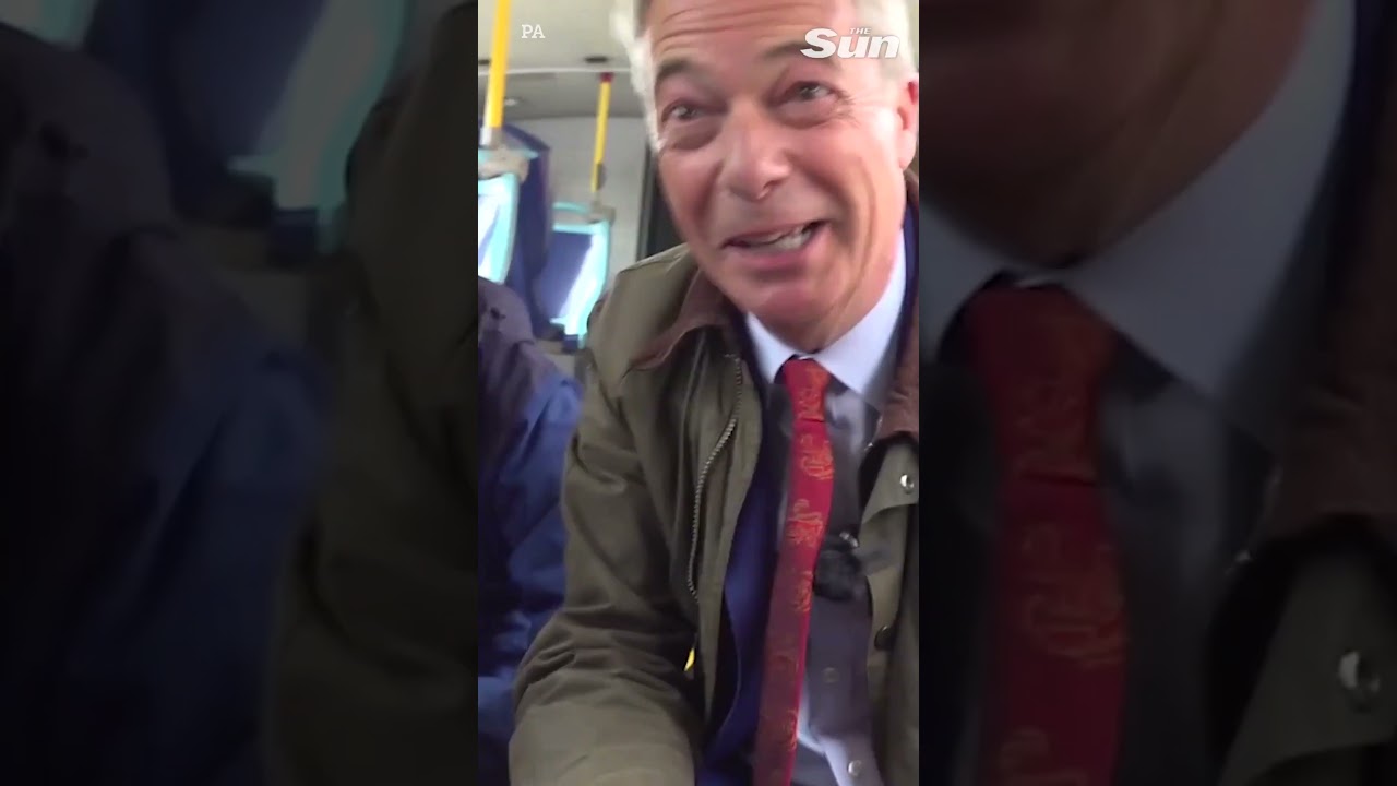 Shocking moment Nigel Farage has CEMENT hurled at him by yob in horrific attack on campaign trail