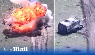 Two Russian 'turtle tanks' and T-90M destroyed by precision drone hits