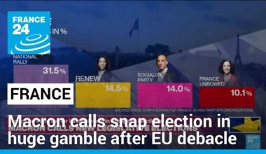 France’s Macron calls snap election in huge gamble after EU polls debacle • FRANCE 24 English