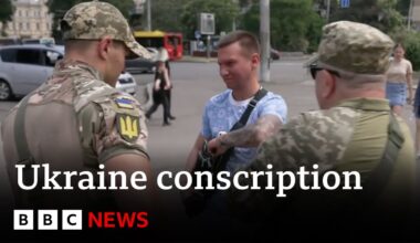 Conscription squads send Ukrainian men into hiding | BBC News