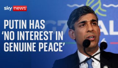 Rishi Sunak says Putin has 'no interest in genuine peace' in speech at Ukraine summit