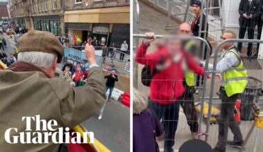 Nigel Farage has objects thrown at him while campaigning in Yorkshire