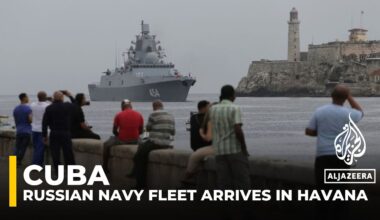 Russian navy fleet, including frigate, nuclear-powered sub, arrives in Cuba