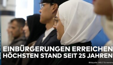 DEUTSCHLAND: Einbürgerungen erreichen Höchststand! Die meisten Menschen stammen aus fünf Ländern